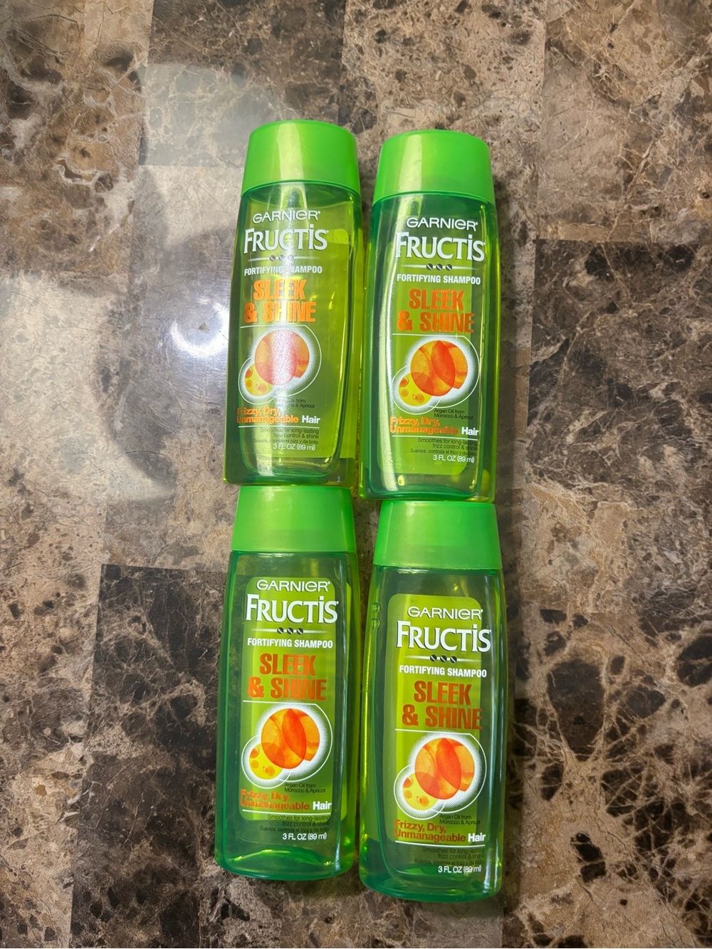 Garnier Fructis Sleek & Shine Shampoo 3 fl oz Set of 4 Haircare Beauty Hair New